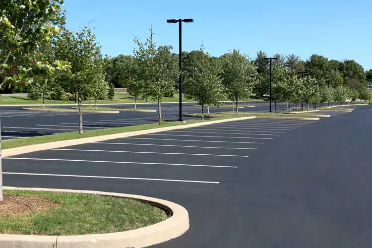 Open parking lot